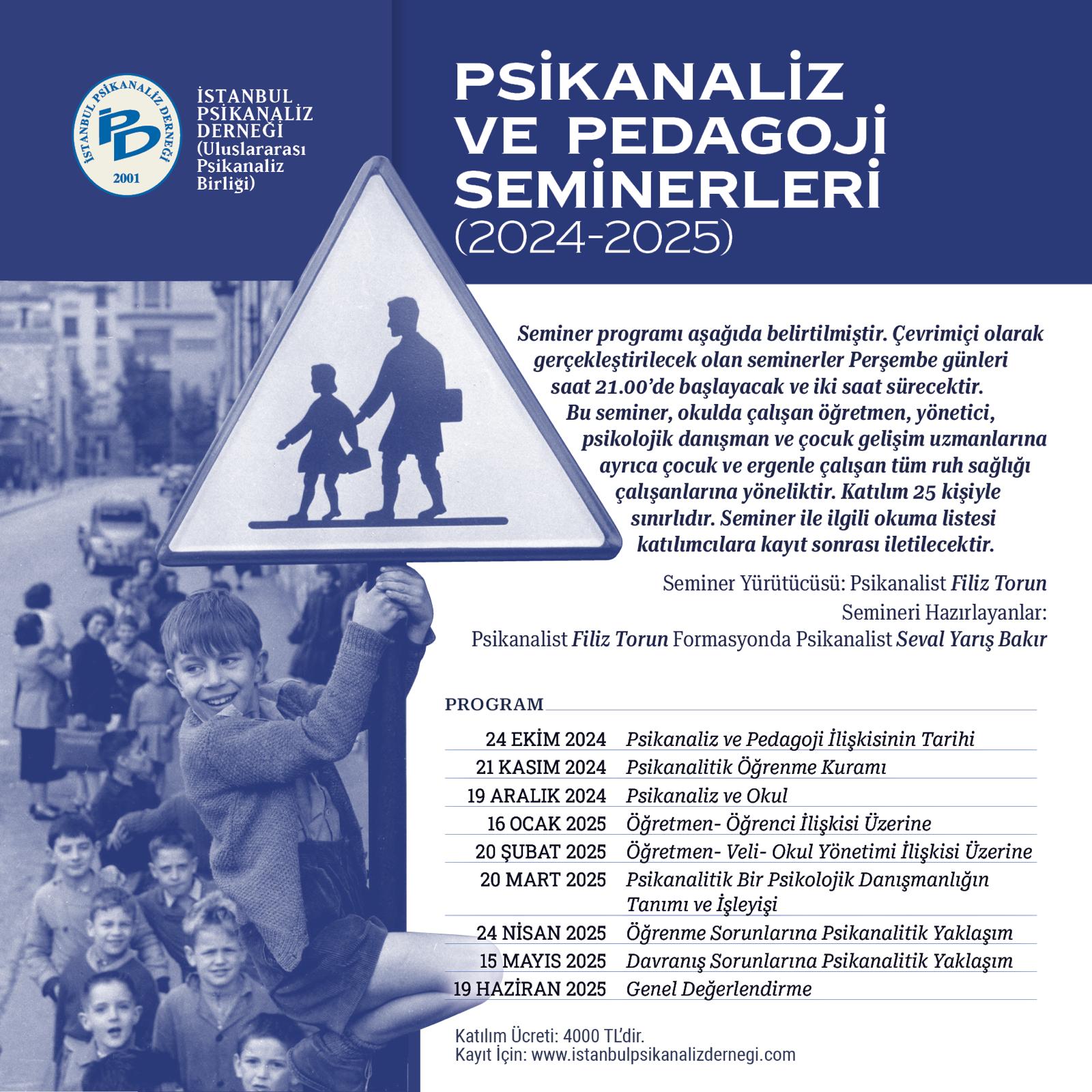 <p>Psikanaliz ve Pedagoji Seminerleri</p>