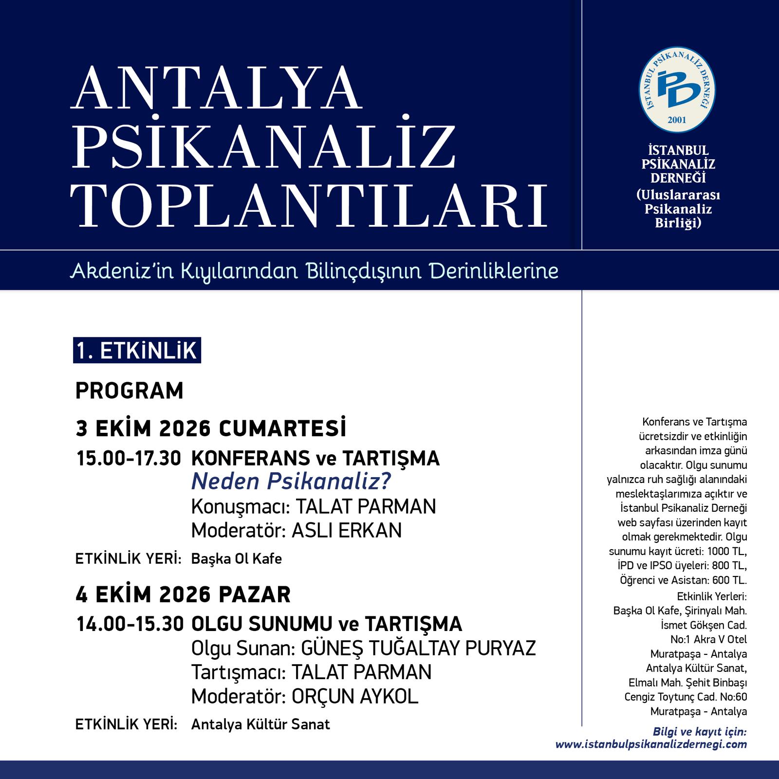 <p>Antalya Psikanaliz Toplantıları</p>